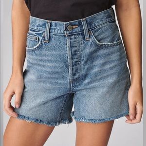 Aritzia Denim forum ex boyfriend mid thigh shorts
